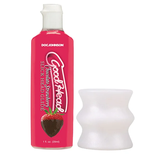 GoodHead Honeymoon Head - Kit - Chocolate Strawberry GoodHead Glide with Helping Head Stroker — image 2 of 4