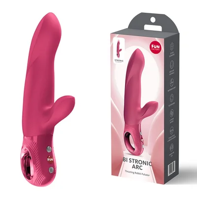 fun factory bi stronic arc raspberry raspberry 216 cm usb c rechargeable thrusting vibrator