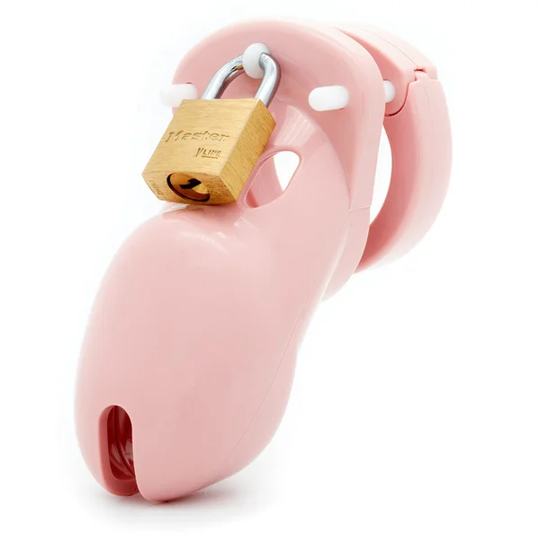 CB-3000 Chastity Cock Cage Kit - Pink - Pink 3 Inch Cock Cage Kit — image 2 of 6