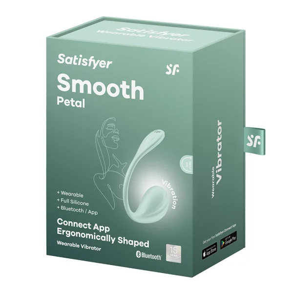 Satisfyer Smooth Petal - Mint - Mint USB Rechargeable Wearable Stimulator with App Control — image 8 of 8