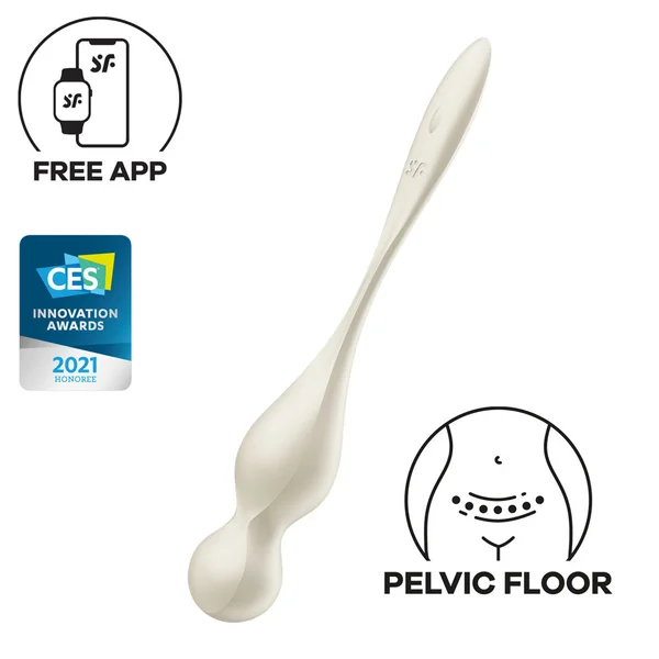 Satisfyer Love Birds 1 - White - White USB Rechargeable Pelvic Floor Trainer with App Control — image 2 of 8