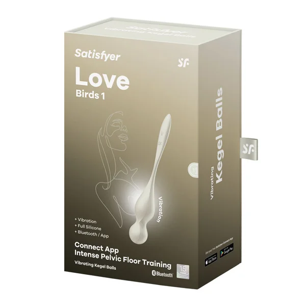 Satisfyer Love Birds 1 - White - White USB Rechargeable Pelvic Floor Trainer with App Control — image 8 of 8
