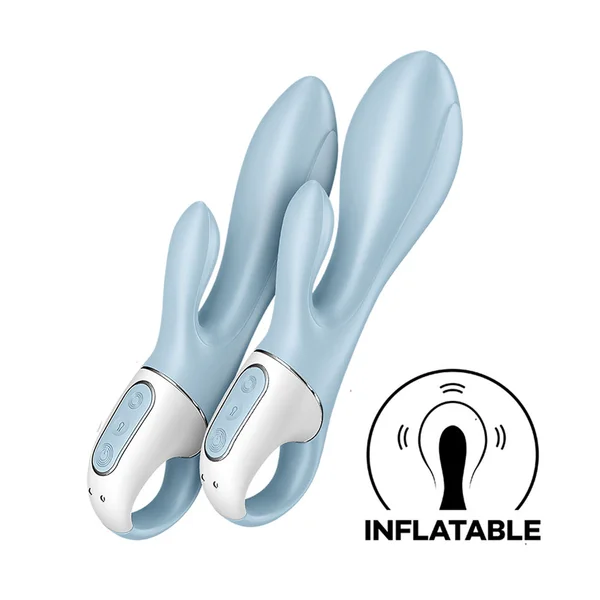 Satisfyer Air Pump Bunny 1 - Blue USB Rechargeable Inflatable Rabbit Vibrator — image 2 of 8