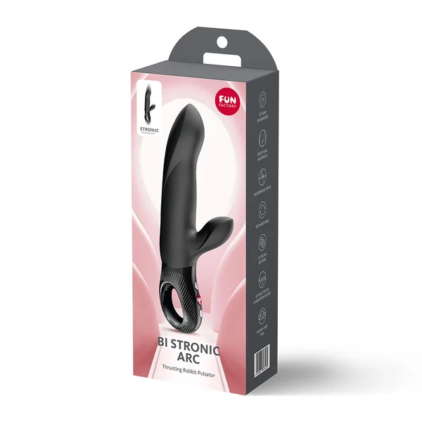 Fun Factory BI STRONIC ARC Black - Black 21.6 cm USB-C Rechargeable Thrusting Vibrator — image 8 of 8