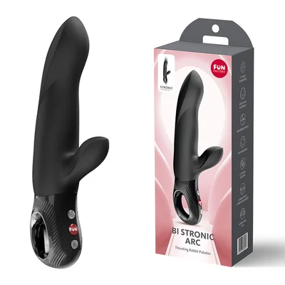 fun factory bi stronic arc black black 216 cm usb c rechargeable thrusting vibrator