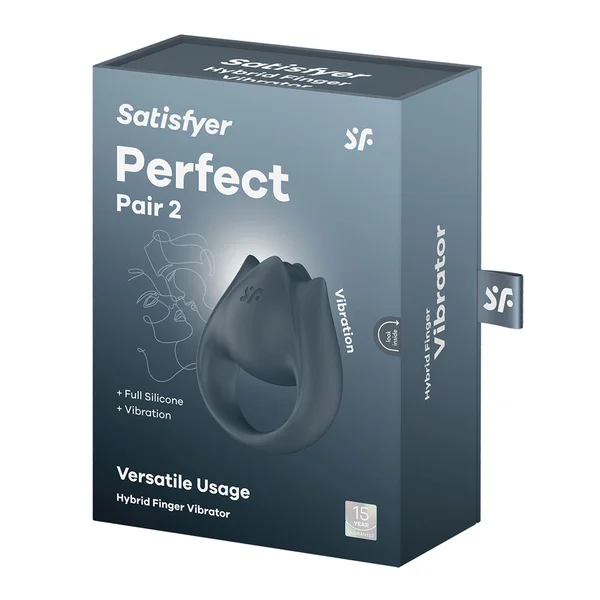Satisfyer Perfect Pair 2 - Grey USB Rechargeable Vibrating Couples Ring — image 9 of 9