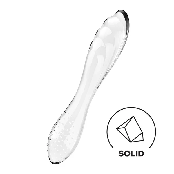 Satisfyer Dazzling Crystal 1 - Clear - Clear Glass Double Ended Dildo — image 2 of 7
