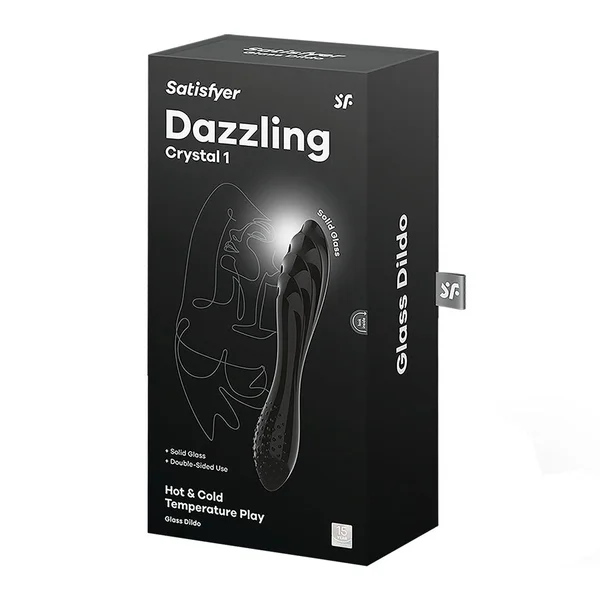 Satisfyer Dazzling Crystal 1 - Black - Black Glass Double Ended Dildo — image 7 of 7
