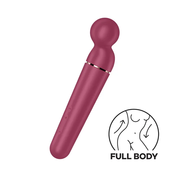 Satisfyer Planet Wand-er - Berry - Berry/Rose Gold USB Rechargeable Massager Wand — image 2 of 7