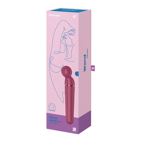Satisfyer Planet Wand-er - Berry - Berry/Rose Gold USB Rechargeable Massager Wand — image 7 of 7