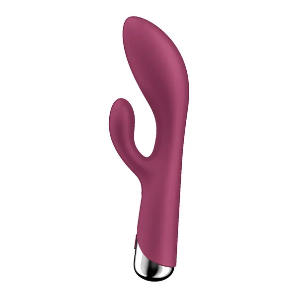 Satisfyer Spinning Rabbit 1 - Red - Red 20 cm USB Rechargeable Rotating Rabbit Vibrator — image 5 of 9
