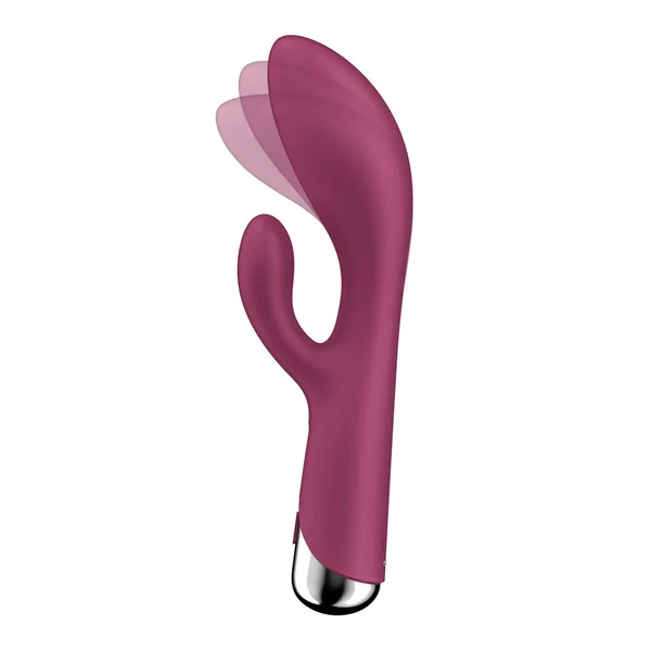 Satisfyer Spinning Rabbit 1 - Red - Red 20 cm USB Rechargeable Rotating Rabbit Vibrator — image 4 of 9