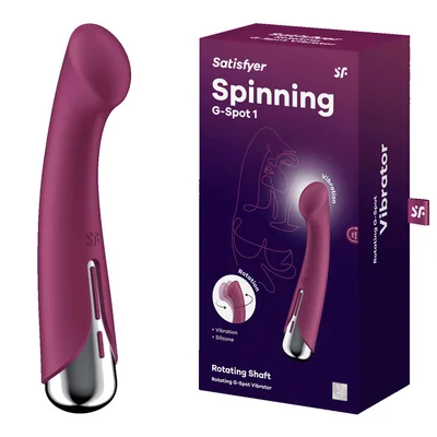 satisfyer spinning g spot 1 red red 165 cm usb rechargeable rotating vibrator