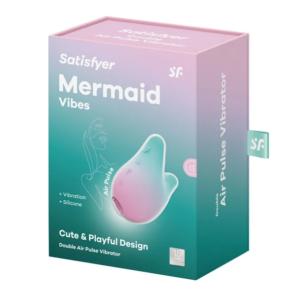 Satisfyer Mermaid Vibes - Mint/Pink - Mint/Pink USB Rechargeable Air Pulse Stimulator — image 8 of 8
