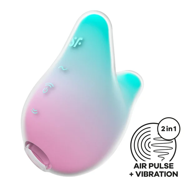 Satisfyer Mermaid Vibes - Mint/Pink - Mint/Pink USB Rechargeable Air Pulse Stimulator — image 2 of 8