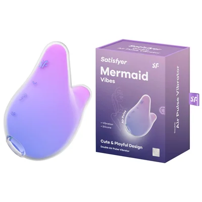 satisfyer mermaid vibes violetpink violetpink usb rechargeable air pulse stimulator