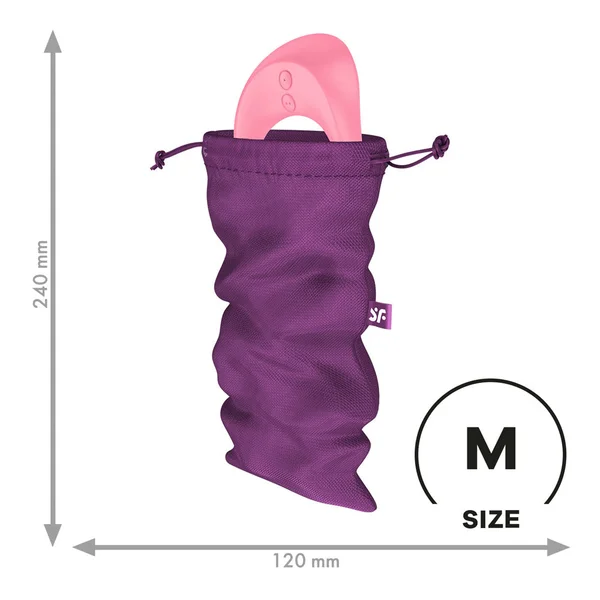 Satisfyer Treasure Bag Medium - Violet - Violet Medium Toy Storage Bag — image 2 of 3