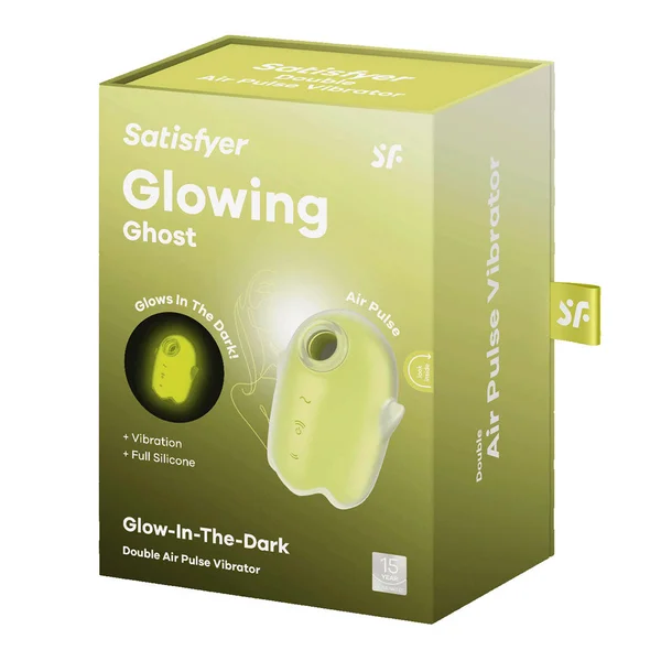 Satisfyer Glowing Ghost - Yellow - Glow in Dark Yellow USB Rechargeable Air Pulse Stimulator — image 8 of 8