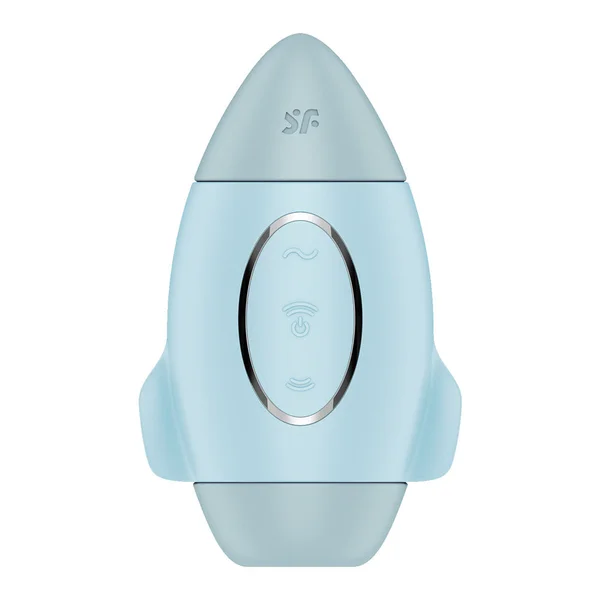 Satisfyer Mission Control - Blue - Blue USB Rechargeable Vibrating Air Pulse Stimulator — image 3 of 7