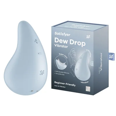 satisfyer dew drop light blue usb rechargeable stimulator