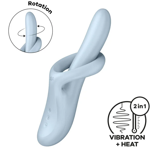 Satisfyer Heat Flex 4 - Blue - Blue USB Rechargeable Heating Vibrator — image 2 of 8