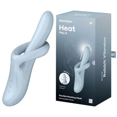 satisfyer heat flex 4 blue blue usb rechargeable heating vibrator