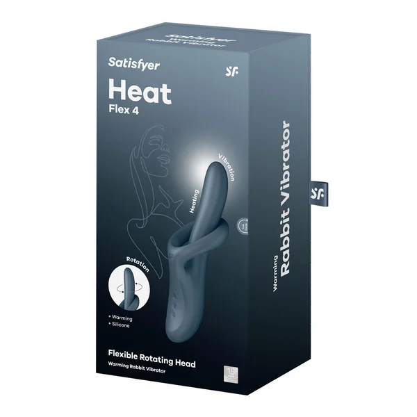 Satisfyer Heat Flex 4 - Grey - Grey USB Rechargeable Heating Vibrator — image 8 of 8
