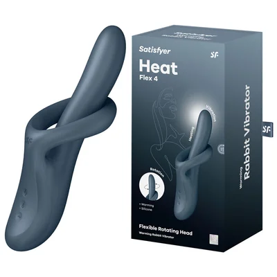 satisfyer heat flex 4 grey grey usb rechargeable heating vibrator