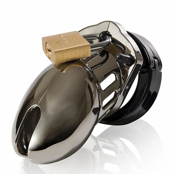 CB-6000S Chastity Cock Cage Kit - Chrome - Chrome 2.5 Inch Cock Cage Kit — image 2 of 3