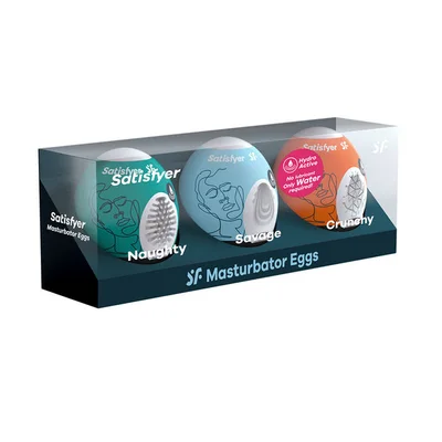 satisfyer masturbator eggs mixed 3 pack 2 set of 3 stroker sleeves