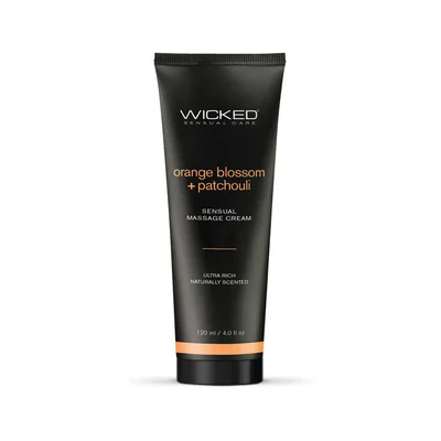 wicked orange blossom patchouli sensual massage cream scented massage cream 120 ml tube