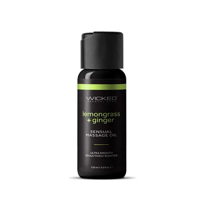 wicked sensual massage oil lemongrass ginger lemongrass and ginger scented massage oil 120 ml tube