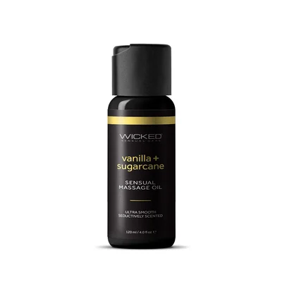 wicked sensual massage oil vanilla sugarcane vanilla and sugarcane scented massage oil 120 ml tube