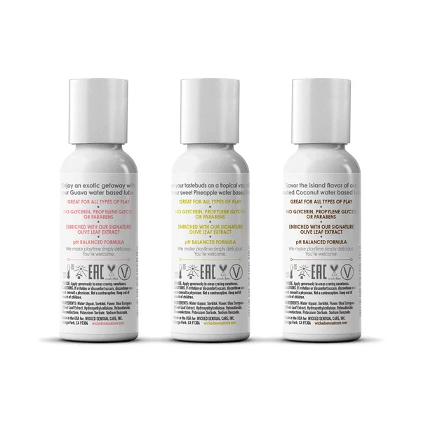 Wicked Simply Tropical Trio - Flavoured Water Based Lubricants - Set of 3 x 30 ml Bottles — image 3 of 4