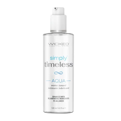 wicked simply timeless aqua water based lubricant 120 ml 4 oz bottle