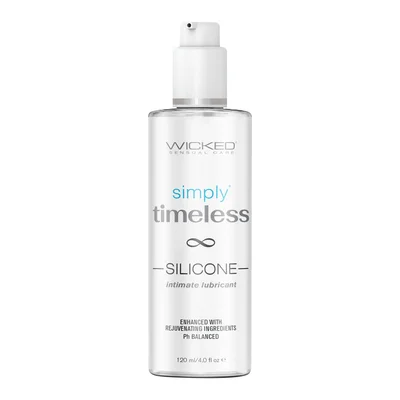 wicked simply timeless silicone silicone based lubricant 120 ml 4 oz bottle