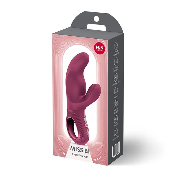 Fun Factory MISS BI Wine Red - Wine Red 17 cm USB-C Rechargeable Vibrator — image 8 of 8