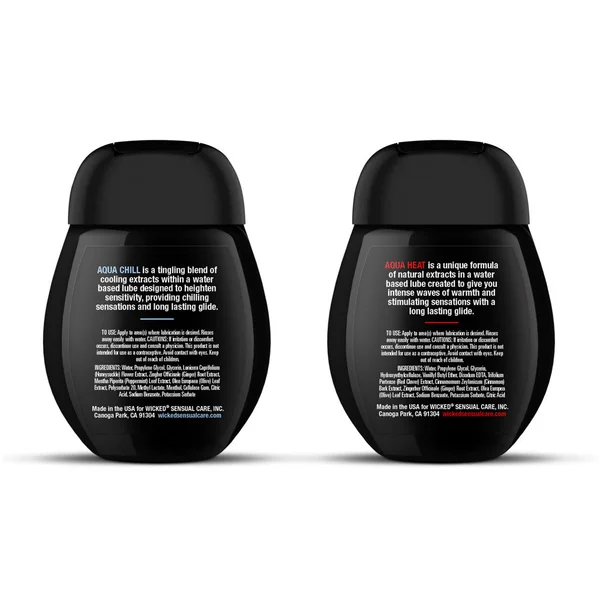 Wicked Sensation Kit - Warming & Cooling Water Based Lubricants - 2 Pack of 120 ml Bottles — image 3 of 4