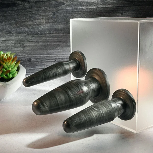 Adam & Eve ANAL ROCKETS TRAINER SET - Black Butt Plugs - Set of 3 Sizes — image 5 of 9
