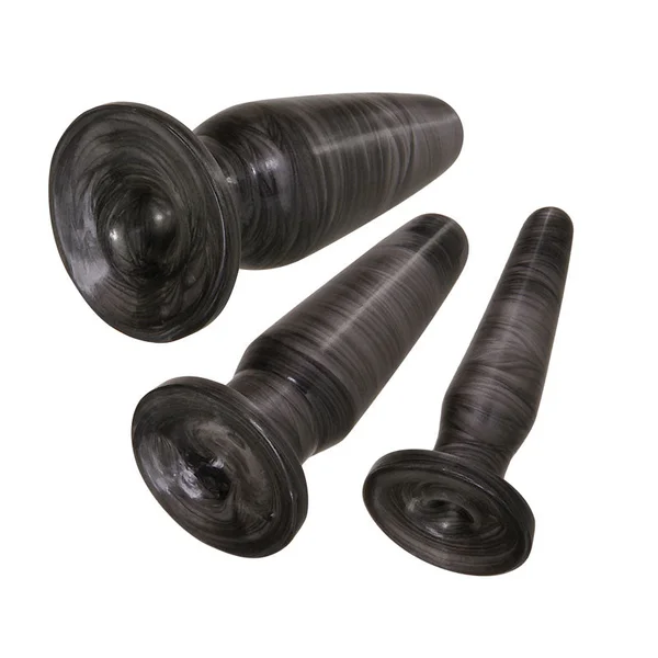 Adam & Eve ANAL ROCKETS TRAINER SET - Black Butt Plugs - Set of 3 Sizes — image 9 of 9