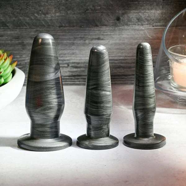 Adam & Eve ANAL ROCKETS TRAINER SET - Black Butt Plugs - Set of 3 Sizes — image 2 of 9