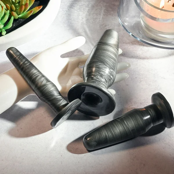 Adam & Eve ANAL ROCKETS TRAINER SET - Black Butt Plugs - Set of 3 Sizes — image 6 of 9