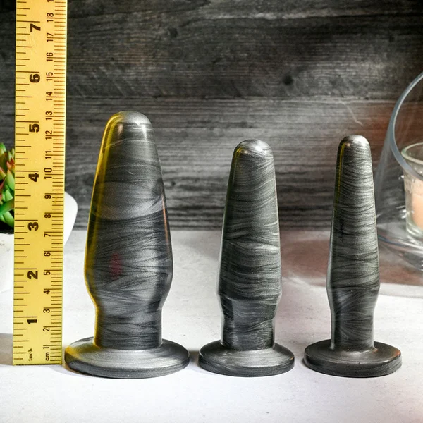 Adam & Eve ANAL ROCKETS TRAINER SET - Black Butt Plugs - Set of 3 Sizes — image 3 of 9