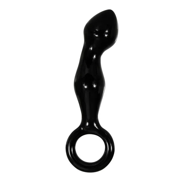 Adam & Eve ADAMS GLASS PROSTATE MASSAGER - Black Glass 16.6 cm Prostate Massager — image 7 of 9