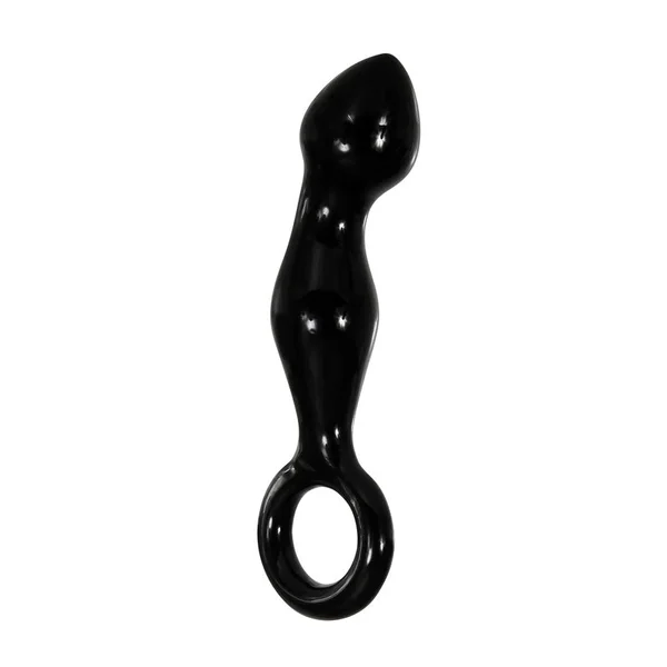 Adam & Eve ADAMS GLASS PROSTATE MASSAGER - Black Glass 16.6 cm Prostate Massager — image 9 of 9