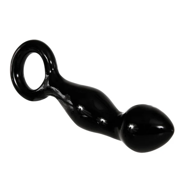 Adam & Eve ADAMS GLASS PROSTATE MASSAGER - Black Glass 16.6 cm Prostate Massager — image 8 of 9