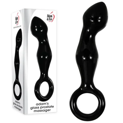 adam eve adams glass prostate massager black glass 166 cm prostate massager