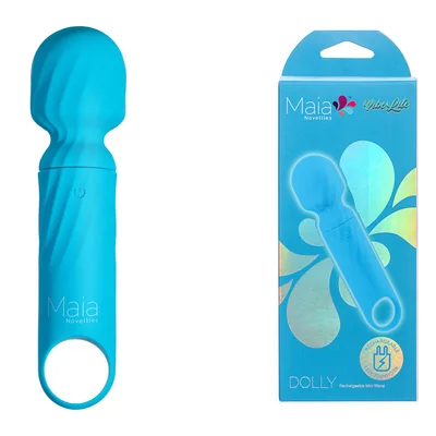 maia dolly blue blue 127 cm usb rechargeable massage wand