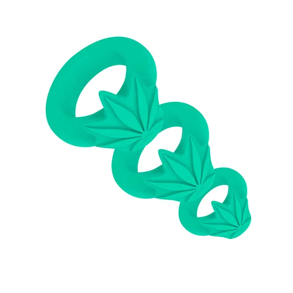 Maia HAZEY - Green Pot Leaf Cock Rings - Set of 3 — image 3 of 6