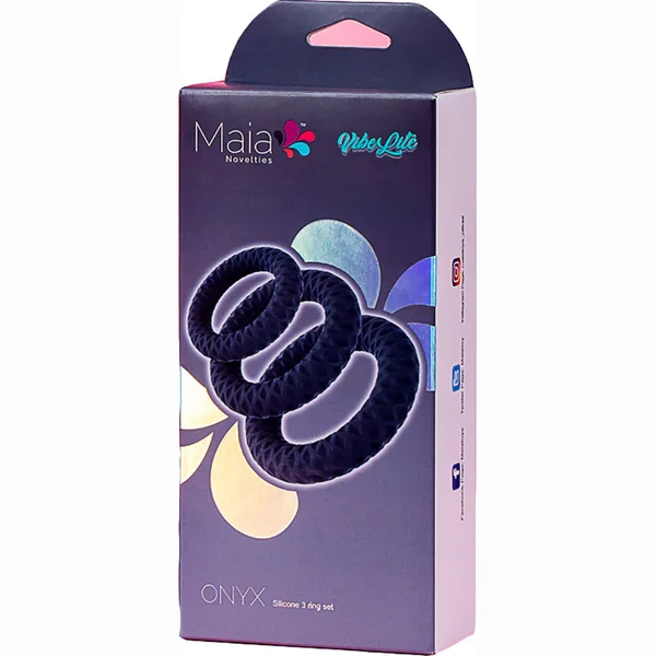 Maia ONYX - Grey Cock Ring Set - Set of 3 Sizes — image 5 of 5